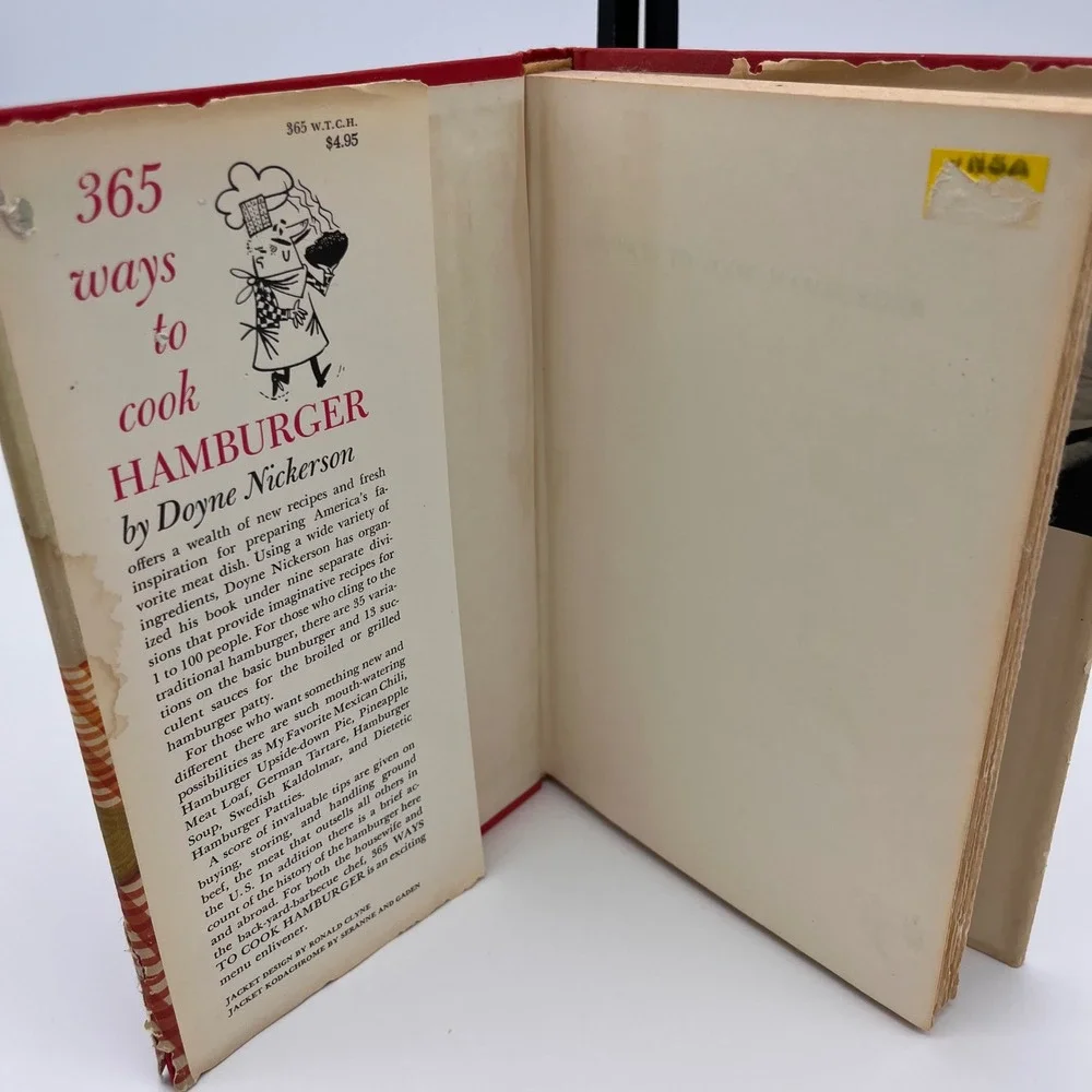 365 Ways to Cook Hamburger Doyne Nickerson Vintage 1960 Hardcover Cookbook